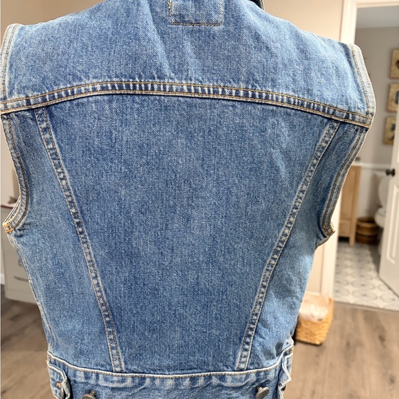Calvin Klein 90s Blue Denim Vest size S - Picture 4 of 5